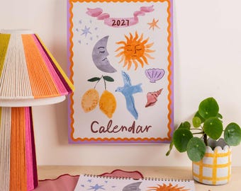 2027 Calendar | A3 Wall Calendar | The Good Life | Whimsical Organiser | Month to View | January to December