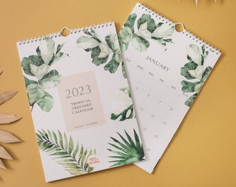 2023 Botanical Wall Calendar | 12 Month Hanging Calendar | Plant Illustration Calendar | A4 Calendar