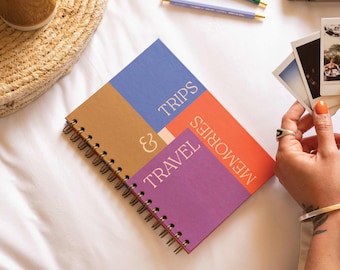 A5 Travel Journal Trip Memory Book | Travel Notebook | Holiday Planner | Travel Diary | Adventure Log | Vacation Keepsake | 100% Recycled