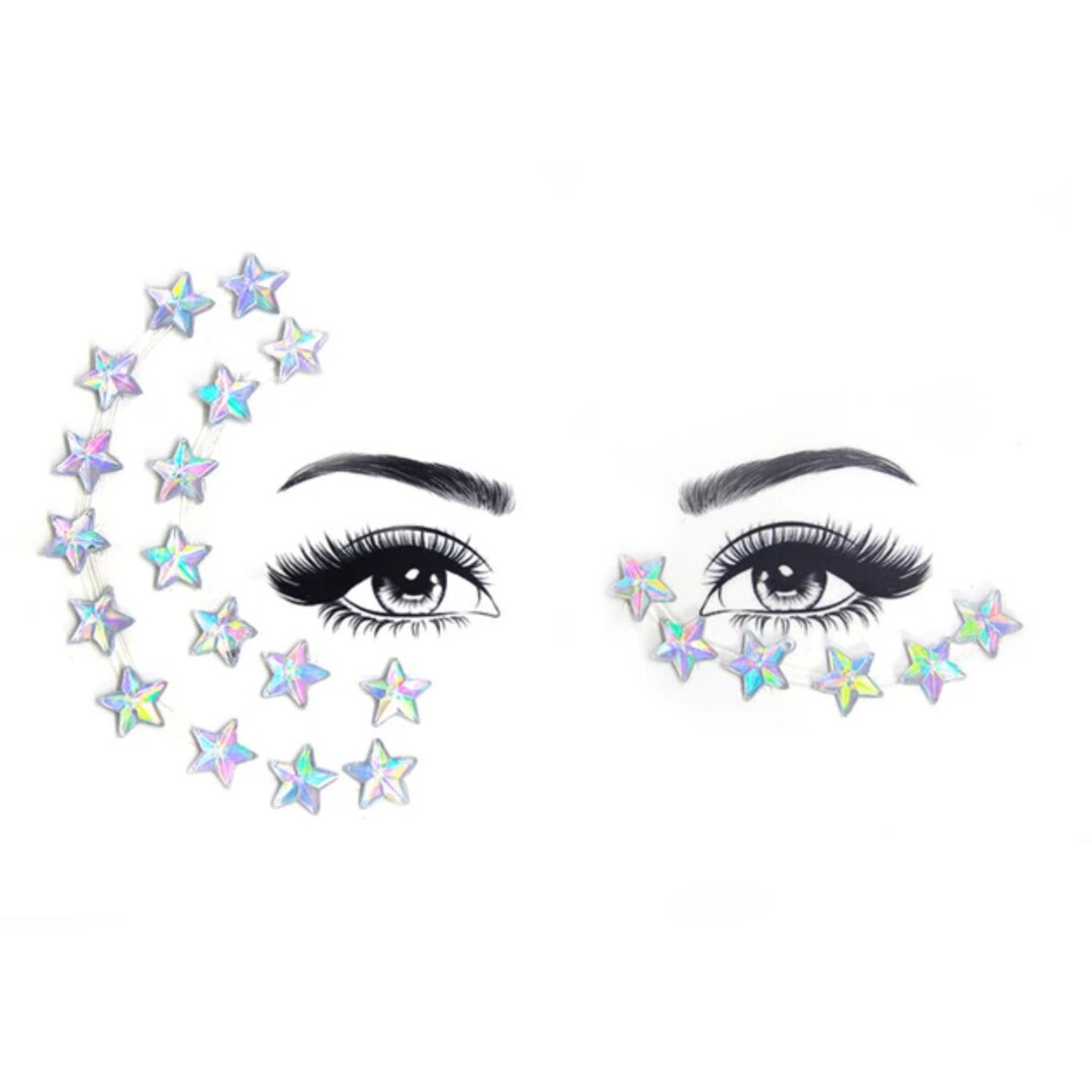 Face Gems Jewels Face Jewels Tattoo Stickers Rave Crystals Etsy