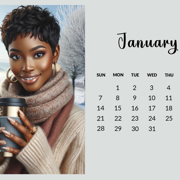 Black Girl Magic Wall Calendar 2024 2025 Etsy