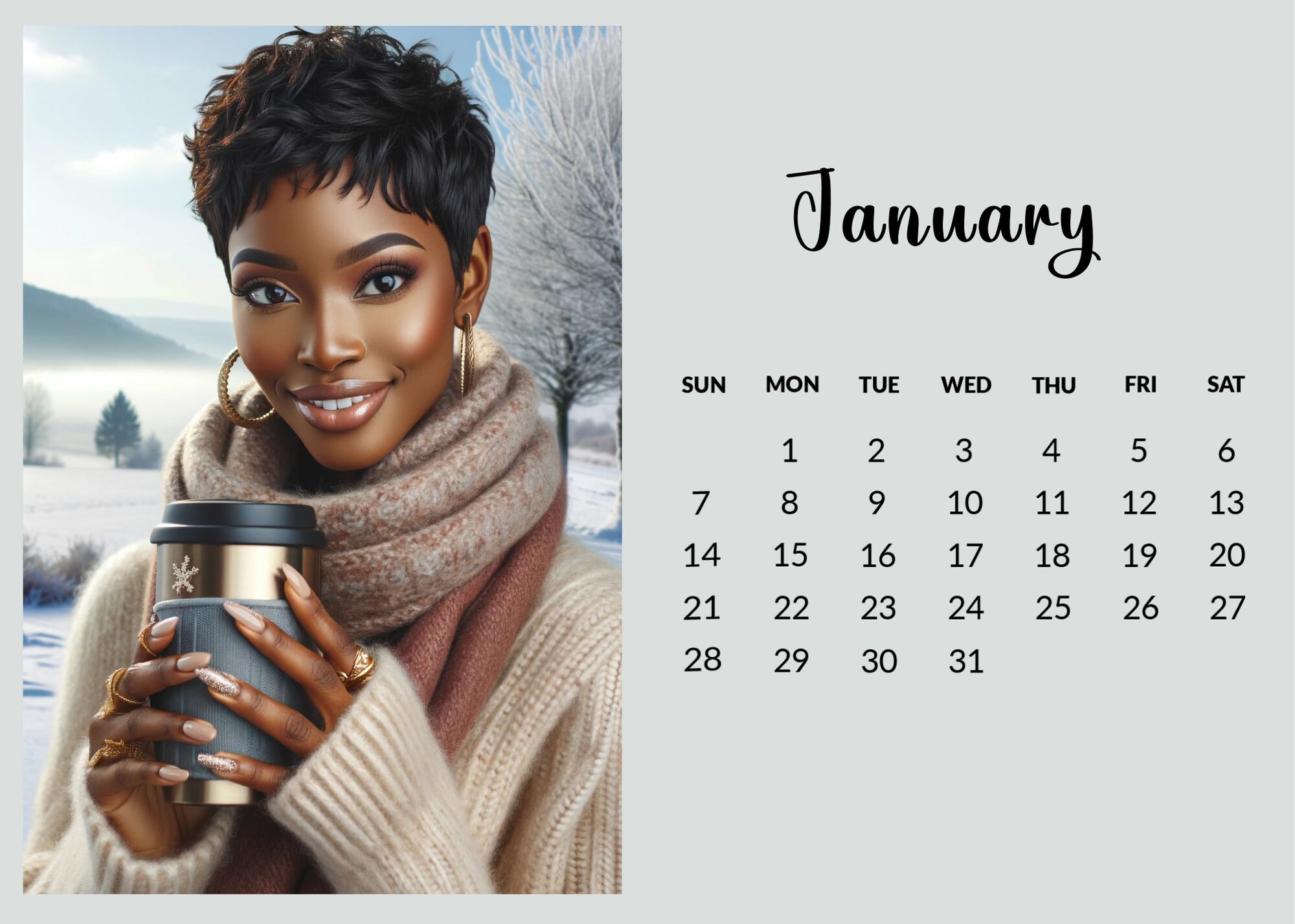 2024 Black Girl Magic Calendar Etsy