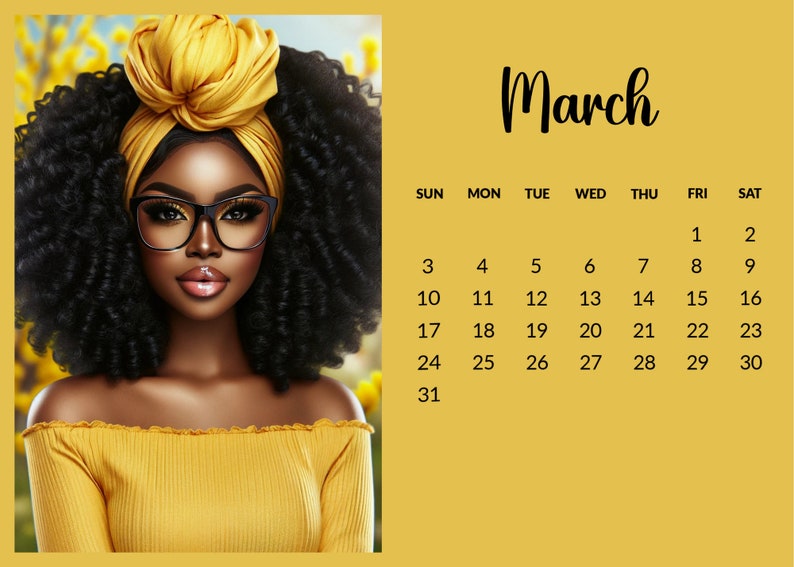 2024 Black Girl Magic Calendar Etsy