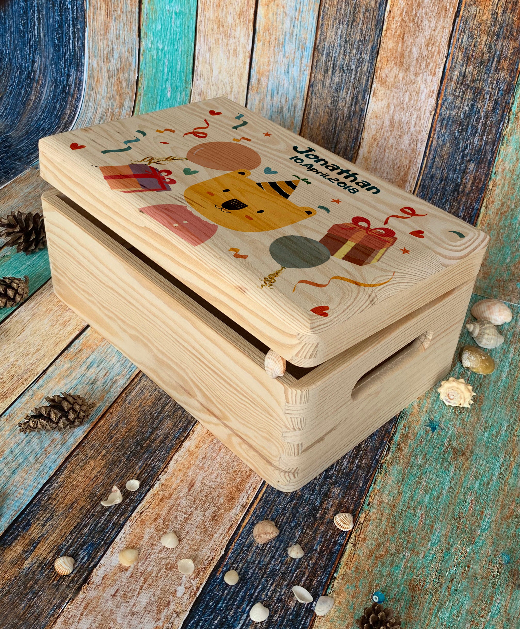 Personalisiertbare Holz-Erinnerungsbox Für Babys ? Produktbild-Vorschau 5