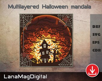 Download Halloween Mandala Svg Etsy