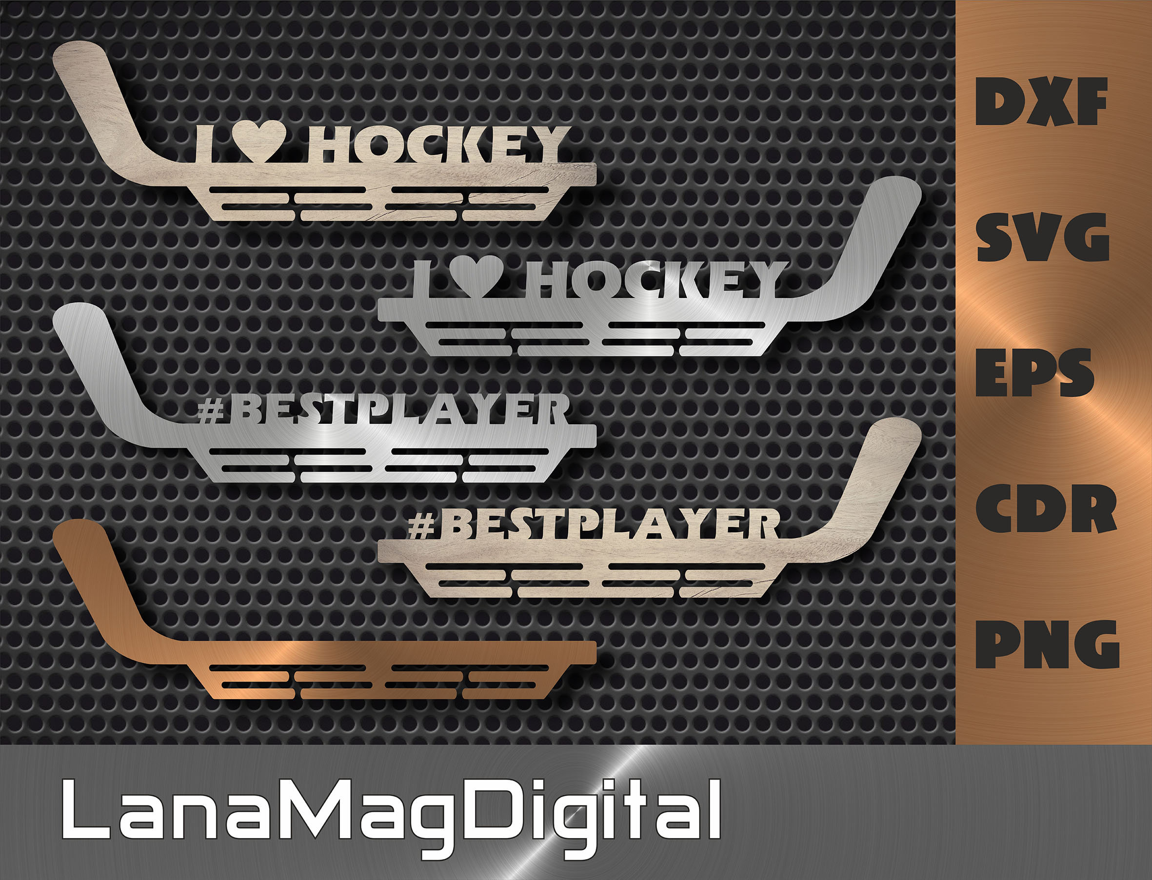 Hockey Stick Medal Holder Dxf Svg Hanger for Medals Vector Etsy