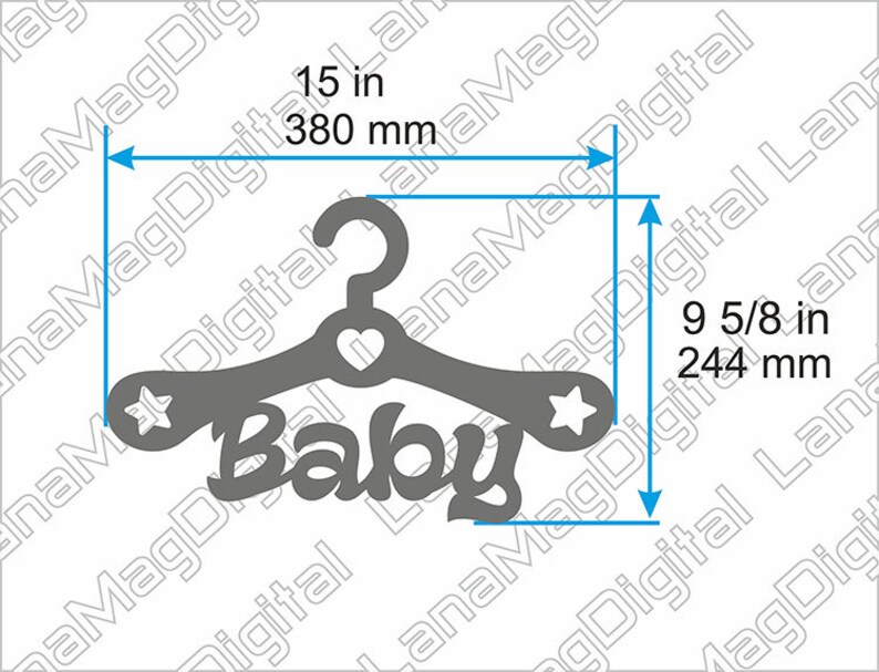 8 Baby hangers set 1 laser cut file. Kids Room Decor vector Etsy