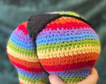 Rainbow bikini pillow butt handmade