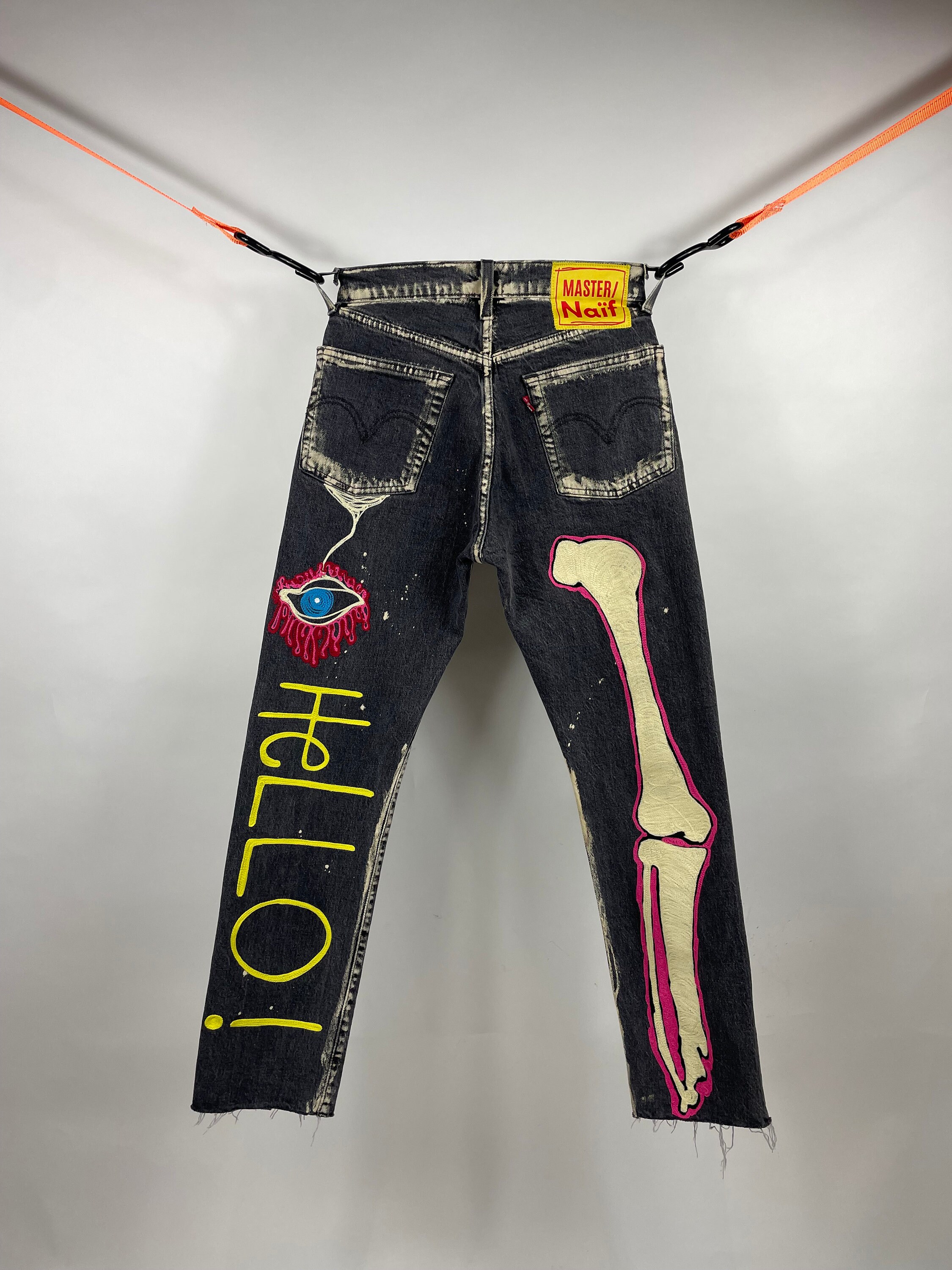 Levi's 501 sale customized skinny jeans