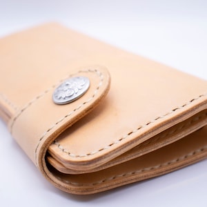 Hecho a mano grande plegable italiano Bi-fold Biker / Trucker Wallet
