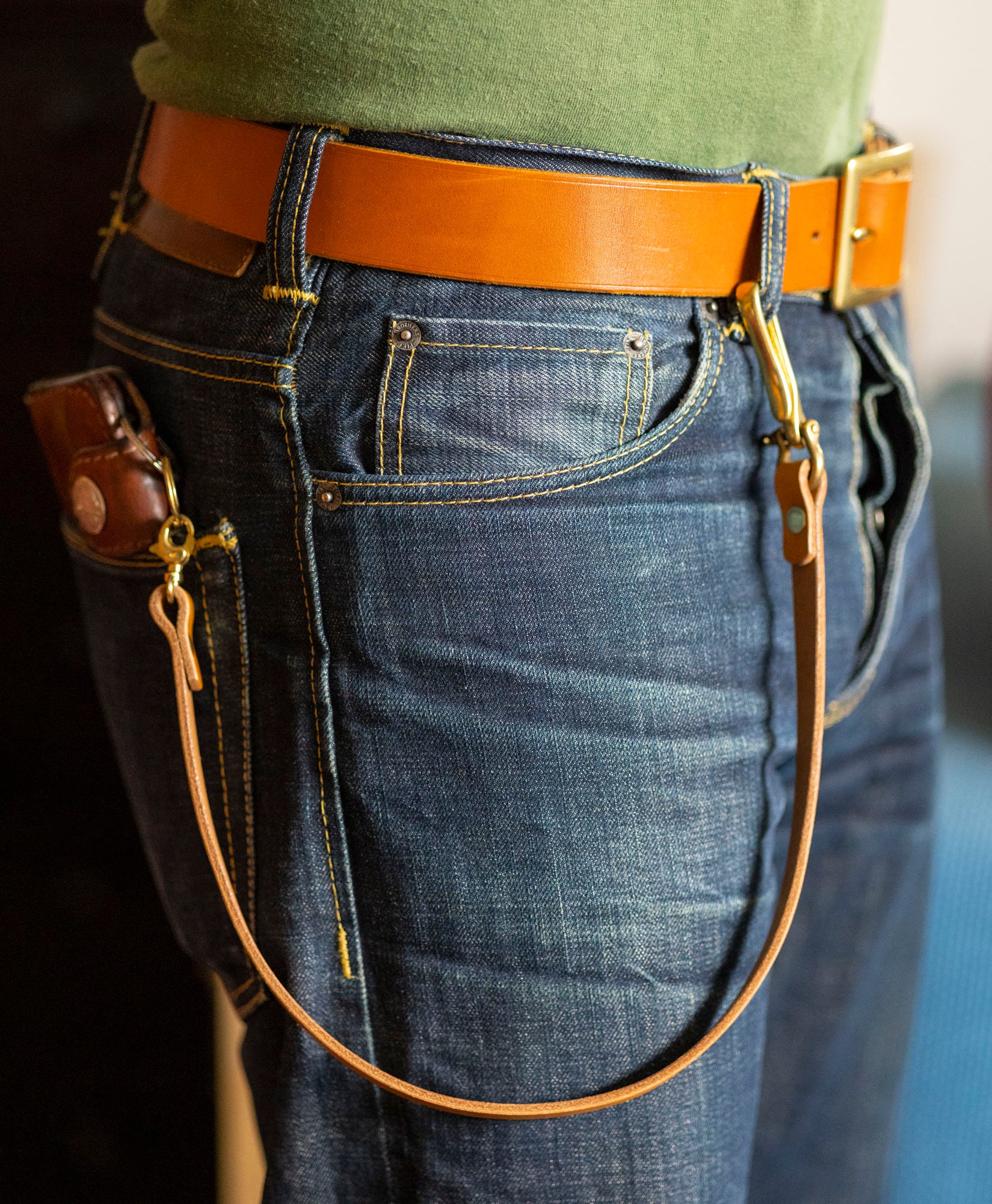 Leather Wallet Tether / Chain Etsy UK