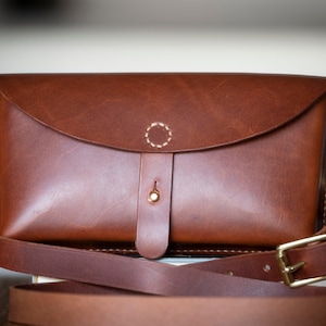 Leather Handbag / Man-Bag / Cross-body Bag - Based on Vintage 1962 Swiss Army Pouch - MK 1
