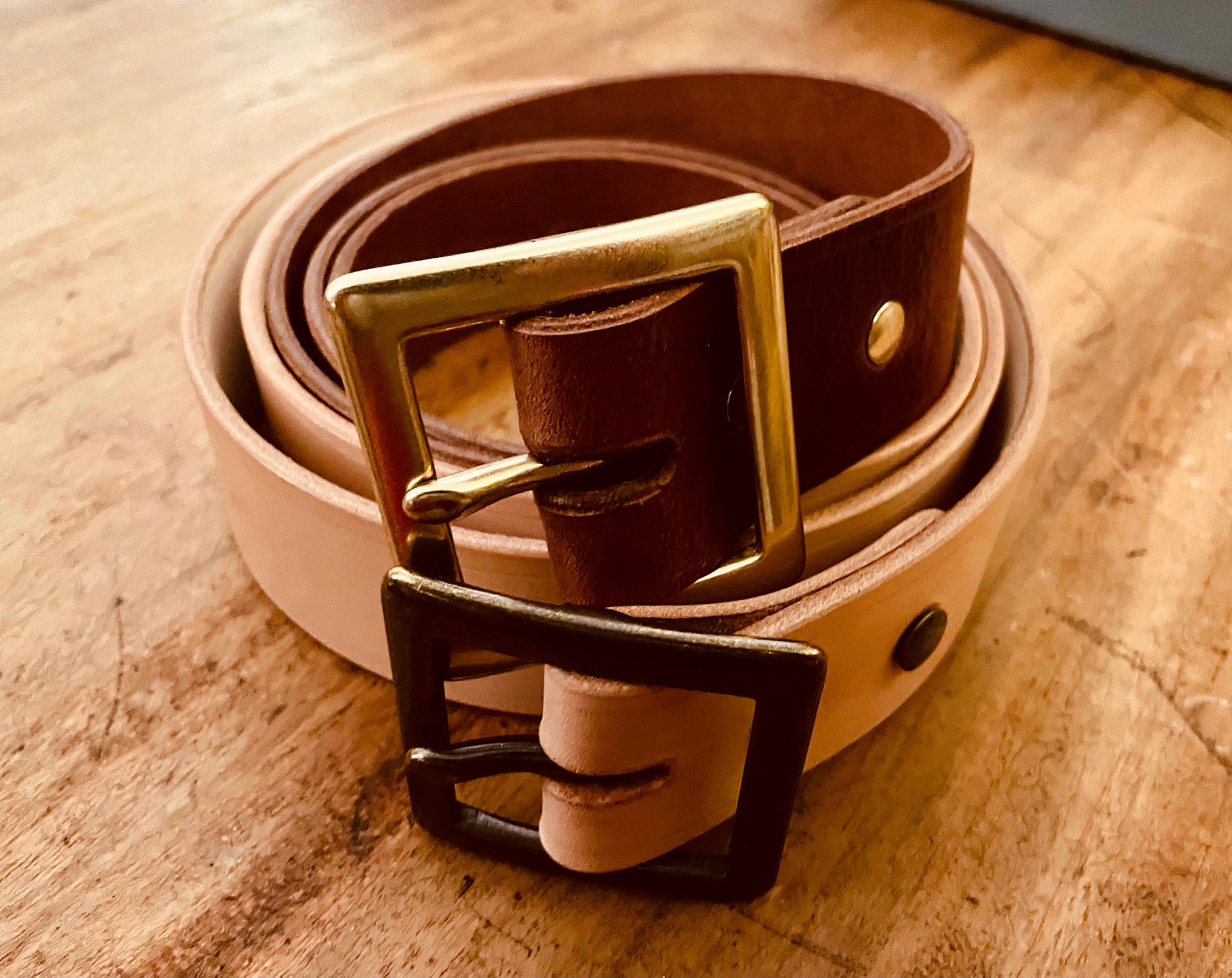 小物 atlast&co GARRISON BELT 32 Handmade Traditional Leather Garrison Belt - 1.5