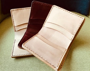 Handmade Classic Bi-Fold Wallet - Veg Tanned Leather