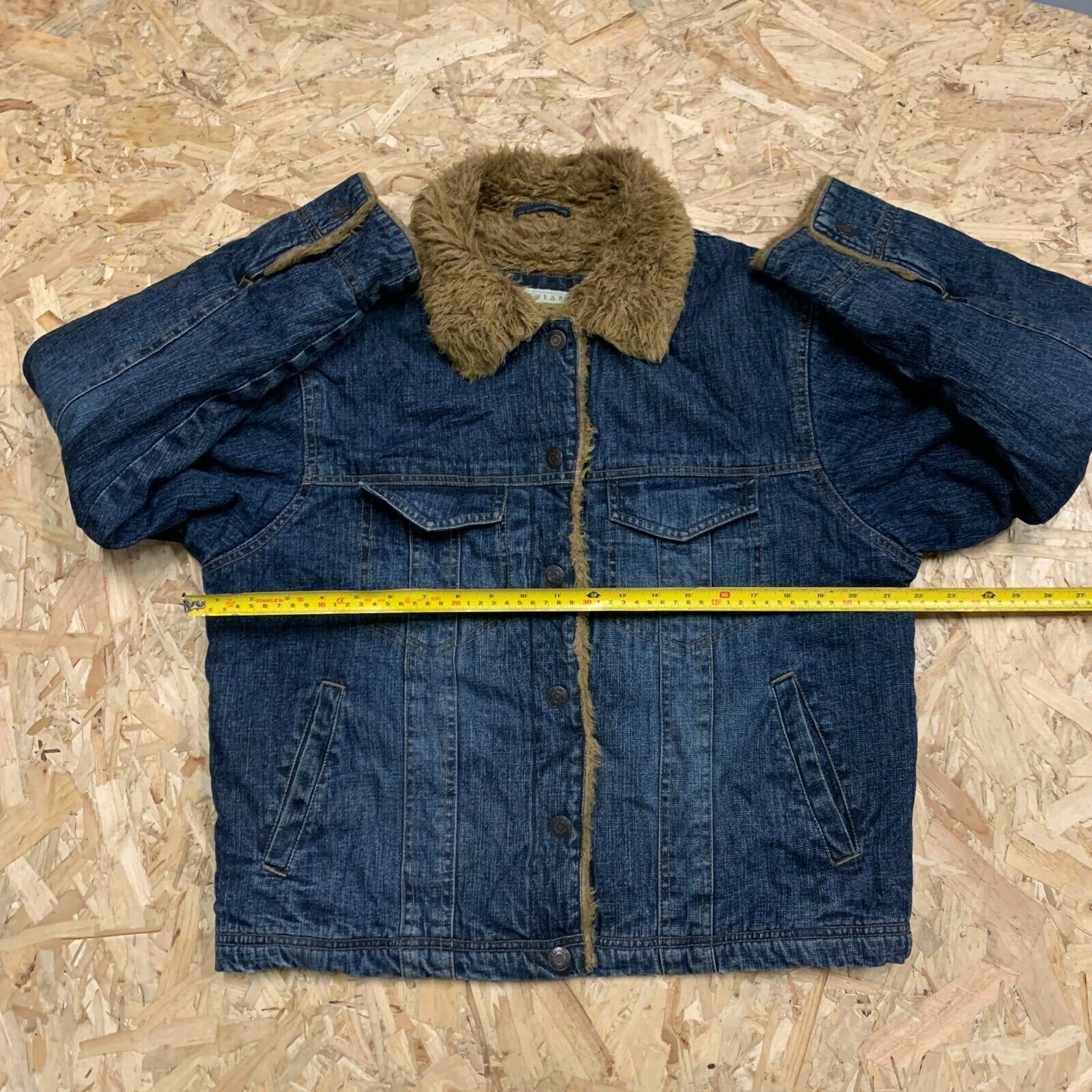 Vintage WRANGLER Blue Sherpa Lined Denim Jacket Size Medium M - Etsy