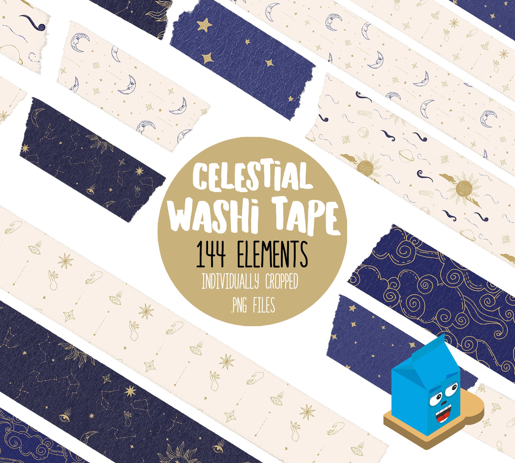Premium Vector  Kawaii washi tape design element vector clip art