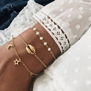 Gold plated cowrie bracelet, foot ankle chain bracelet, shell bracelet, gold plated cowrie shell, cowrie, summer summer bracelet