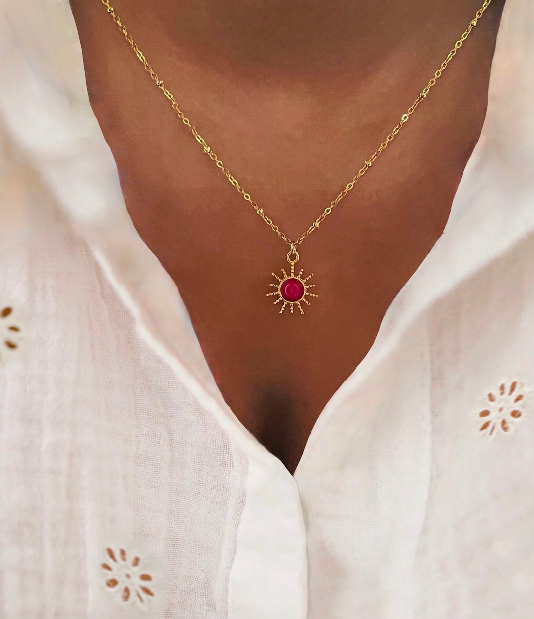 Pendentif soleil en or AP2148 main image 1