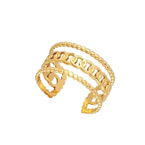 Gold Plated Ring Multi Rings Boho Braided Stackable Ring Minimalist Style image 6