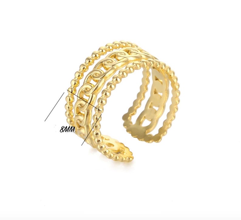 Gold Plated Ring Multi Rings Boho Braided Stackable Ring Minimalist Style image 7