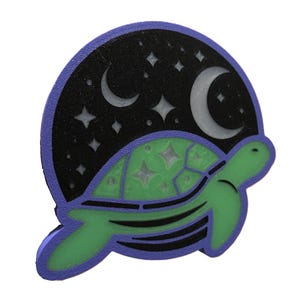 Abdeckung für Anhängerknoten - Schildkröte in den Sternen - 2-Zoll-Herbststecker - Made in den USA - Benutzerdefinierte Farboptionen verfügbar