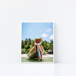 A4, A3 & A2 Photo PRINT | Gorgeous tropical beach | Thailand beach | Koh Phangan beach boats | photo print | fine art photography | Tropical