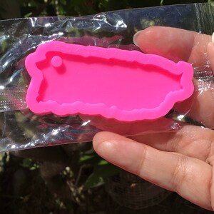 Glossy Letter Shape Silicone Mold DIY Keychain Pendant Resin Keychain...