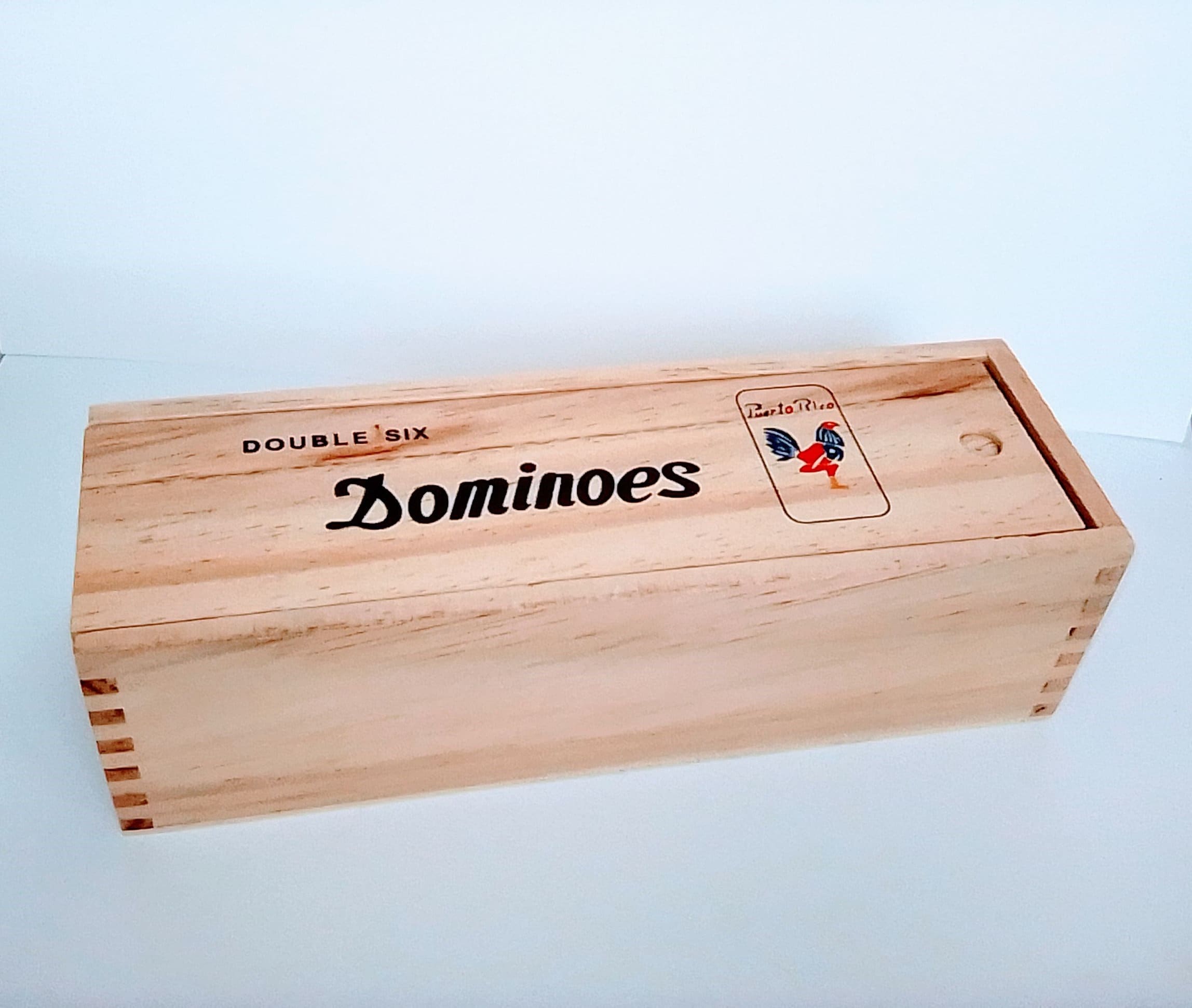 Classic Puerto Rican Large Dominoes featuring a fighting rooster, flag, or Puerto Rican Gate. Ideal for collecting. Party souvenirs, Boricua pride.