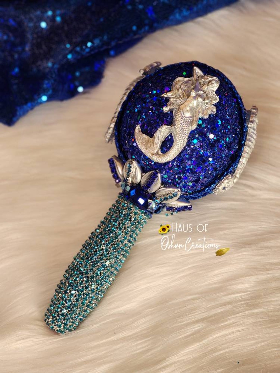 Yemaya Yemoja Inspired Maraca With Mermaid, Seashells, and Stones Etsy