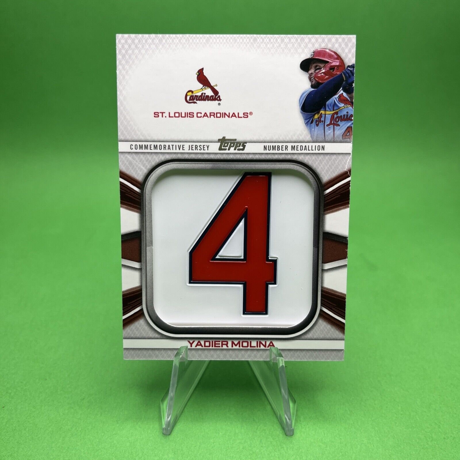 Yadier Molina Jersey Number Medallion Card Collectors Limited 
