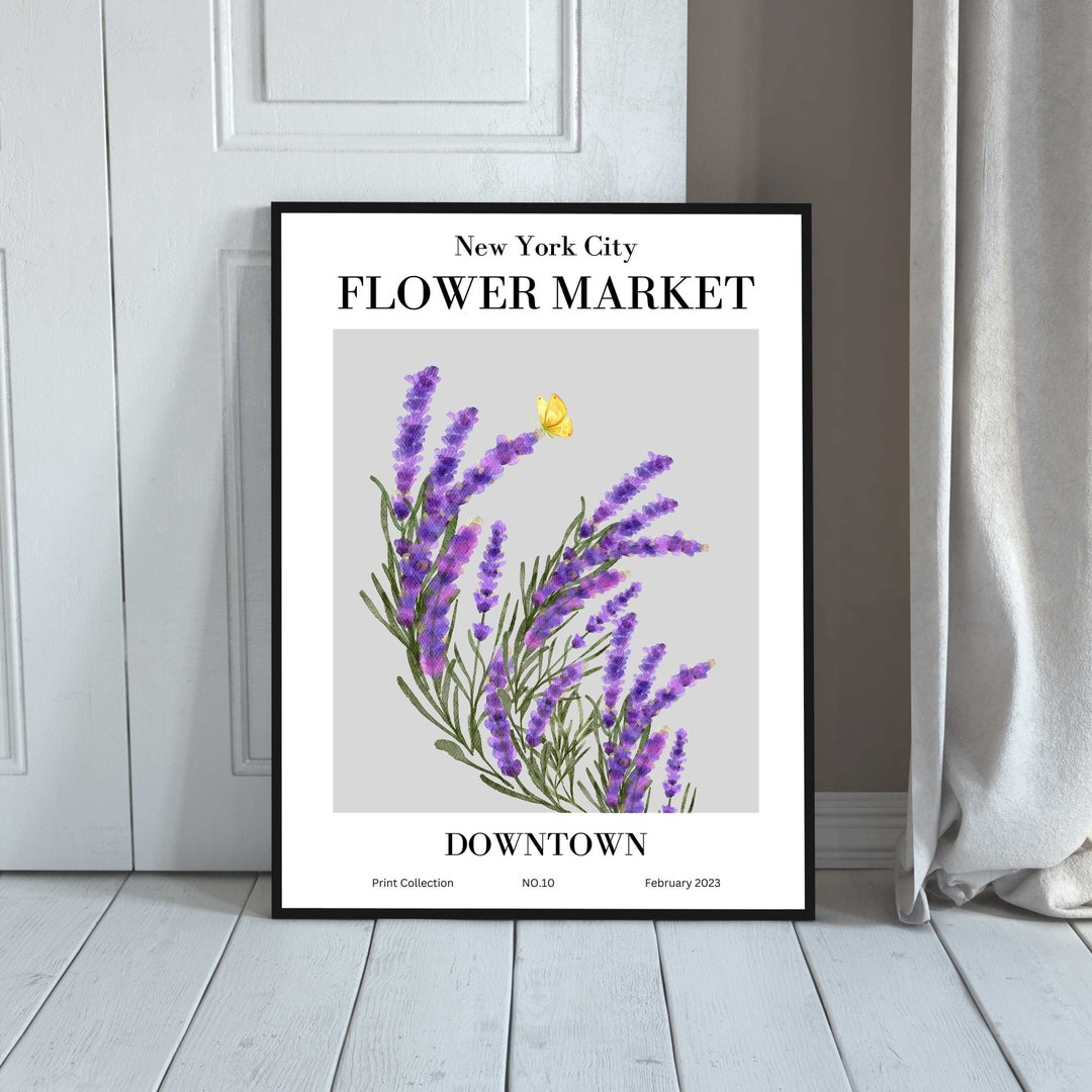 Flower Market New York City Downtown Flower Market Print Etsy