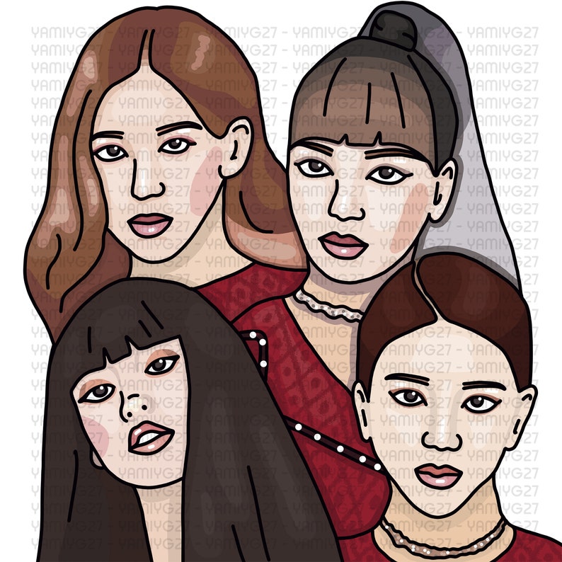 Jpg Png Blackpink Digital Art In Color Fan Art Digital Drawing Illustration Wearefunnel Com