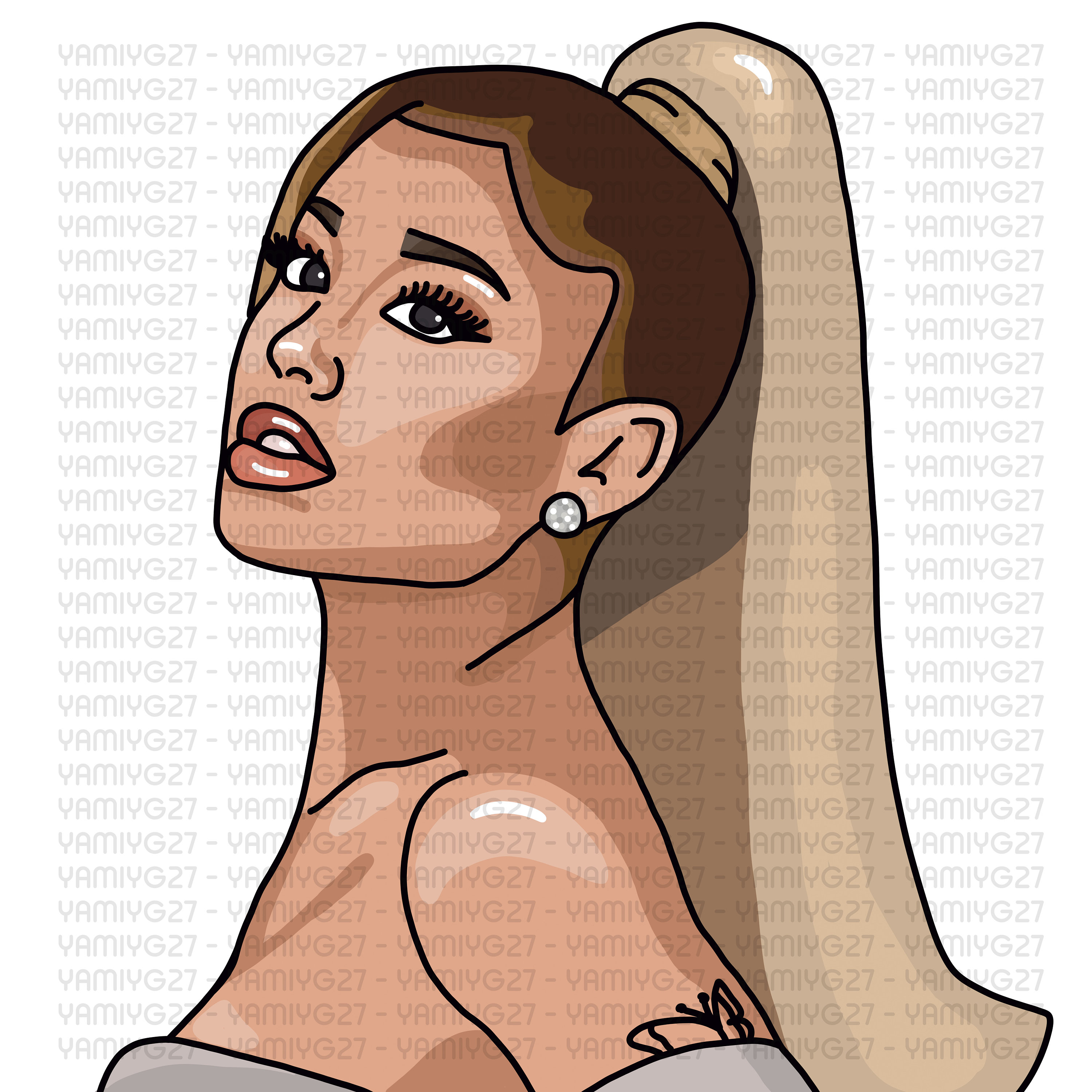 Dessin Ariana Grande Facile A Faire PNG JPG Ariana Grande Digital Art Color / Fan art - Etsy Canada