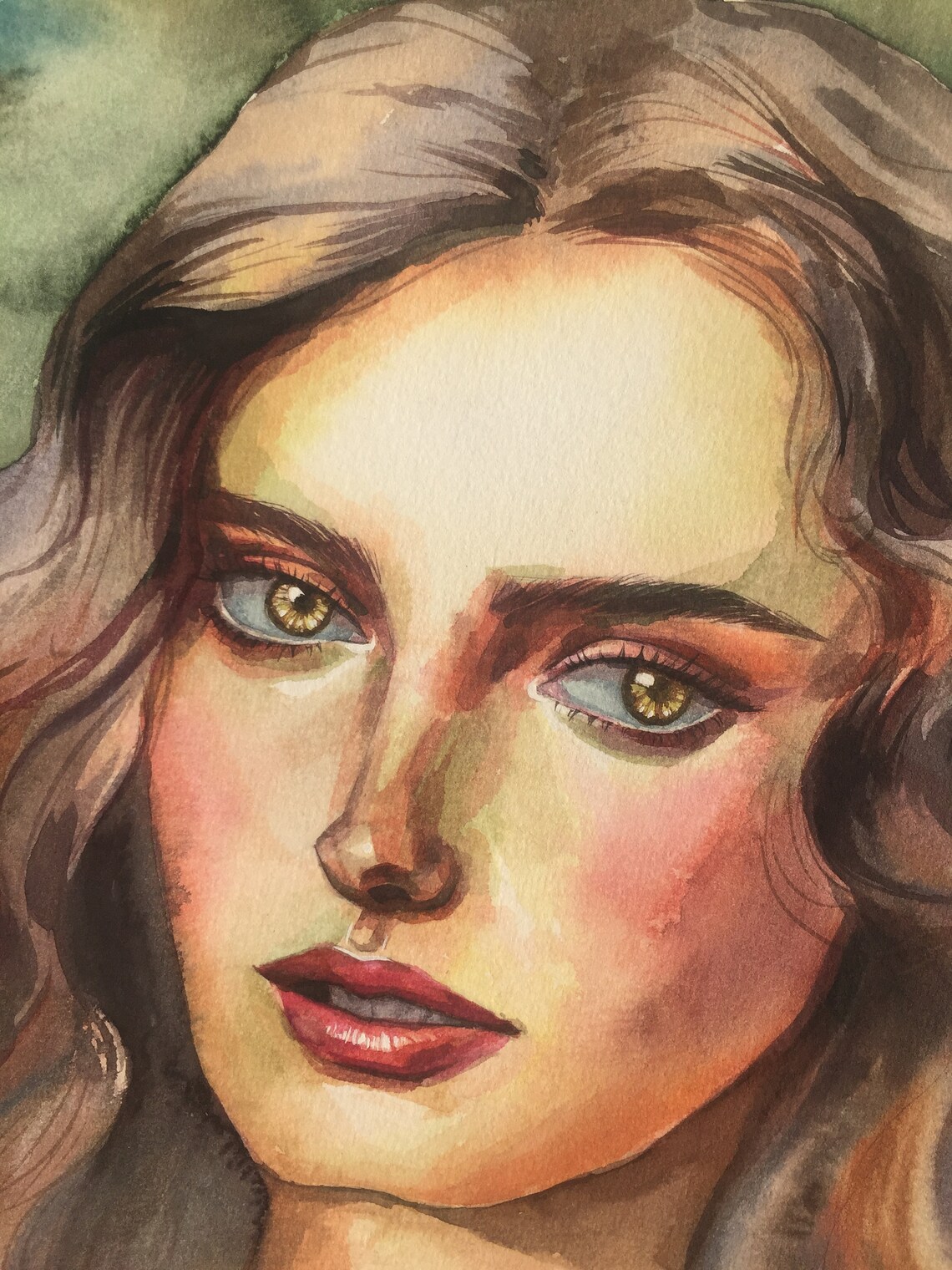 Custom Watercolor portrait Personalised Gift. Watercolor art Etsy