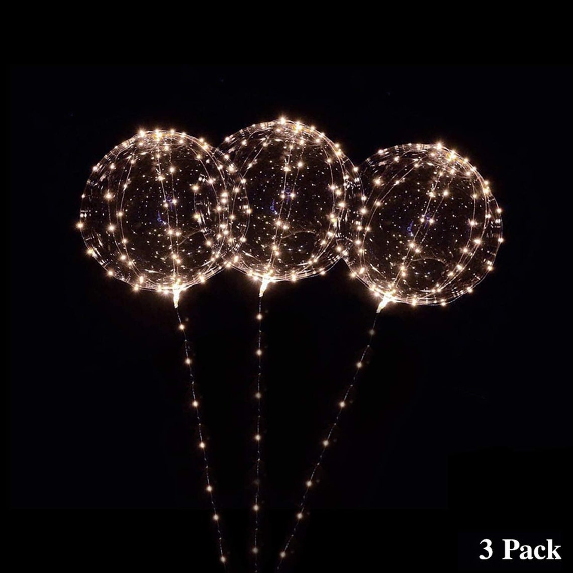 18 Inch 3 PCS Led Light Up BoBo Balloon Warm White Etsy