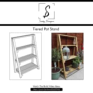 Tiered Pot Stand Plans // DIY // How To // Guide // Step by Step // Blueprints