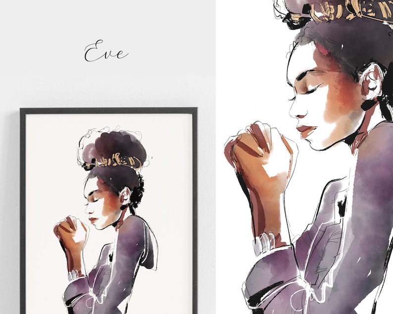 Download Prayer clipart African American black woman svg Bible | Etsy