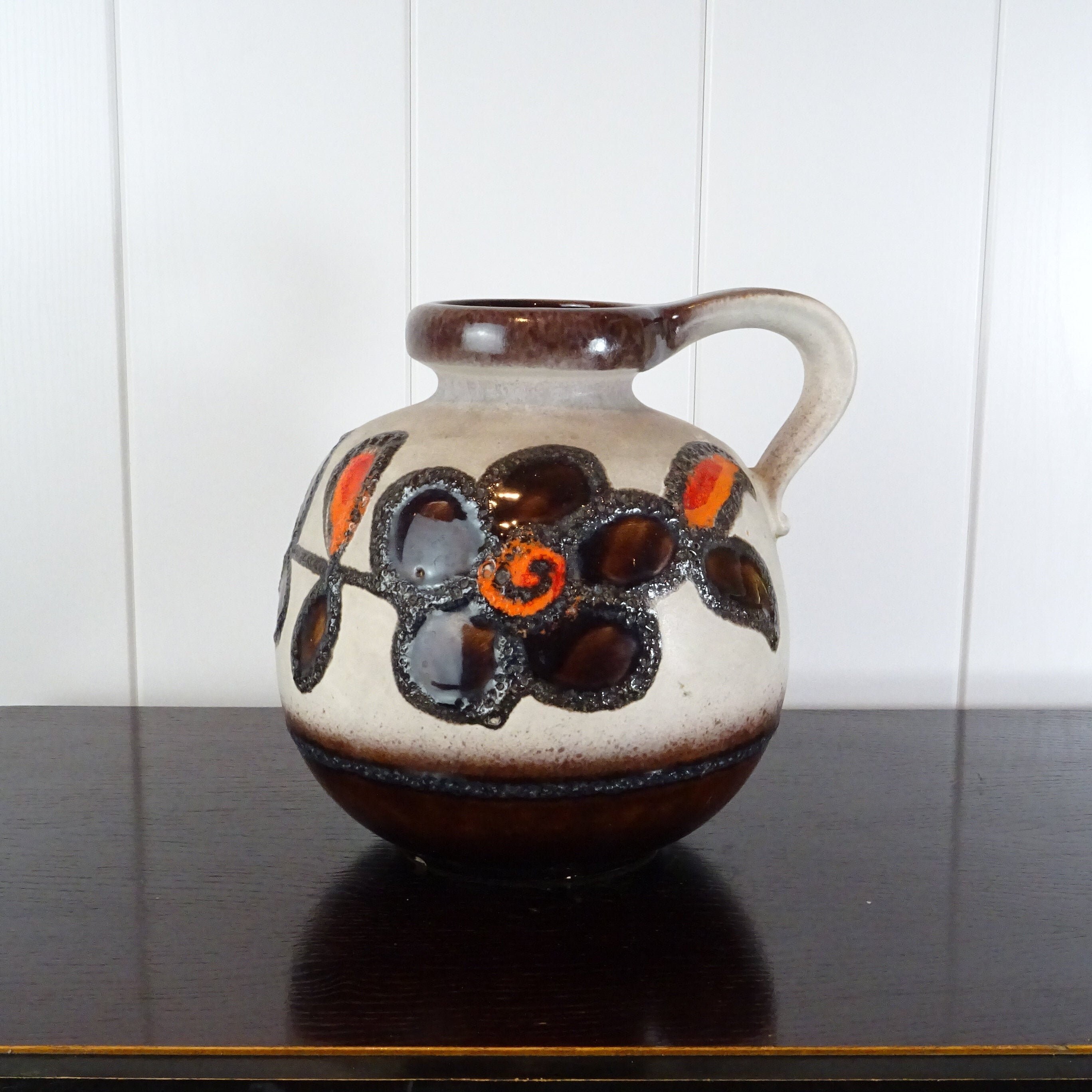 西ドイツ　ヴィンテージ　花瓶　scheurich社製　陶器製ヴィンテージ花瓶 西ドイツ製 ヴィンテージ ”Fat Lava” by Scheurich Big size H47