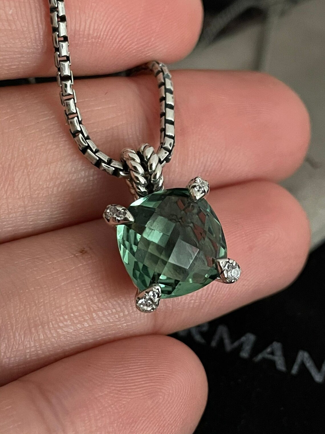 11 mm David Yurman Chatelaine Pendant Necklace with Prasiolite Etsy
