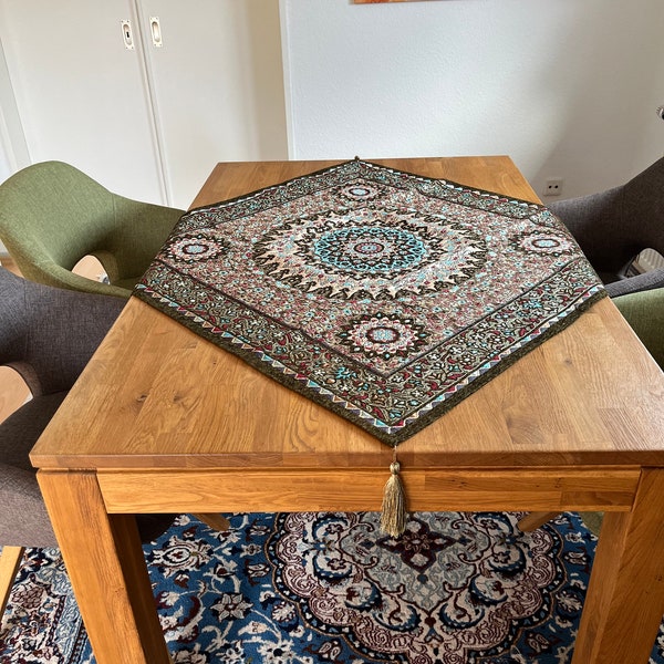 Nappe linge de table carré mandala