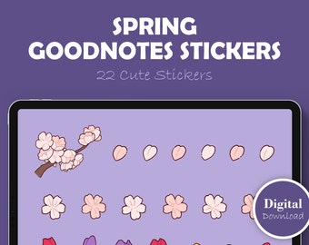 Cute plant stickers | Cherry Blossom and Tulip Stickers | Transparent PNG