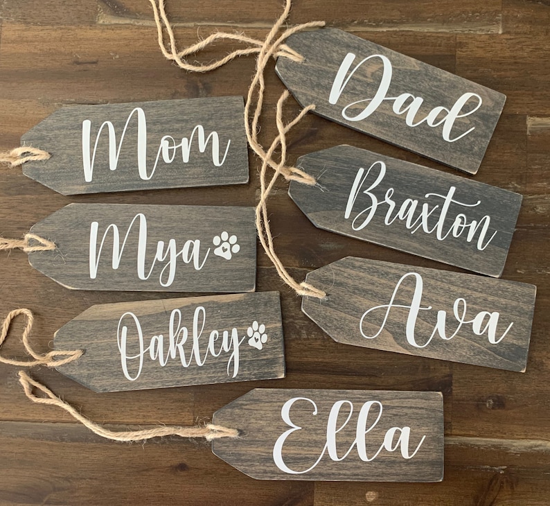 Personalized Stocking Tags Name Tags for Stockings Etsy