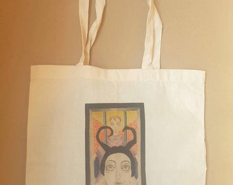 glossy bag Michael Angelo shopperbag hand made upcycling. devils Big bag