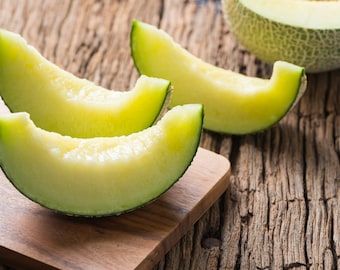 25+ Honey Dew Melon Seeds , Green Melon Seeds, Fruit Seeds, Non-GMO, Heirloom