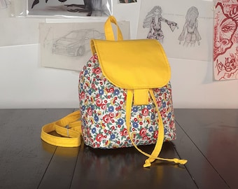 Yellow Floral Multi Backpack