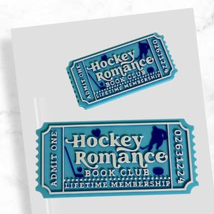 3D-tryckt hockeyromantikbiljettskylt: boklig present, läs, läsare, bokmal, boklig, trope, hockey, romantik