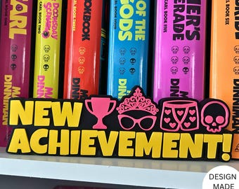 Placa 3D de Nova Conquista, para amantes de livros, 3D, leitor voraz, apaixonado por livros, DCC, decoração de estante, presente, videogame