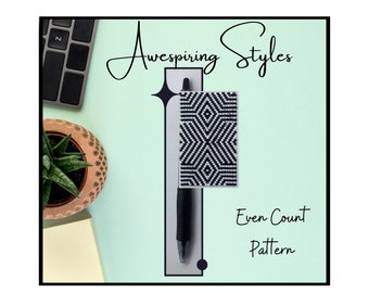 Black and White Diamond G2 Pen Wrap PDF Pattern