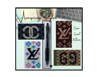 Luxurious Collection, 4 PDF Pattern , Peyote Stitch, G2 Pen Wrap Cover