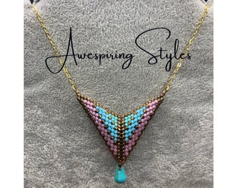 Beaded 18" Gold Chain Necklace